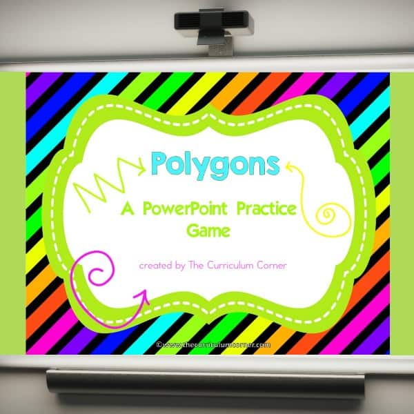 FREE Polygons Geometry Game from The Curriculum Corner 2