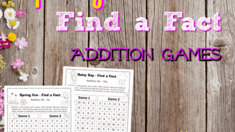 Spring Find a Fact Addition Practice Games FREE 2