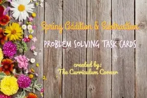 These spring problem solving task cards are word problems geared towards 1st and 2nd grade students.