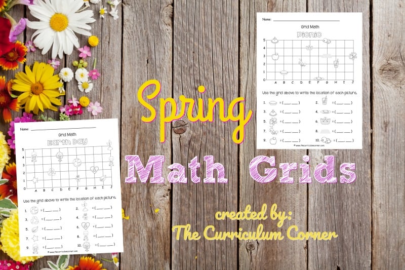 These spring math grids have been created as an engaging, free printable math activity for your classroom (coordinate grids.)