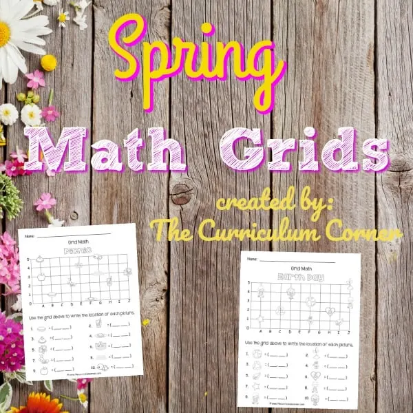 FREE Spring Math Grids from The Curriculum Corner