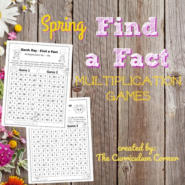 FREE Spring Find a Fact Multiplication