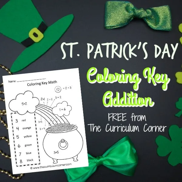 If you have students who love to color, take a look at this coloring key math practice for St. Patrick's Day.
