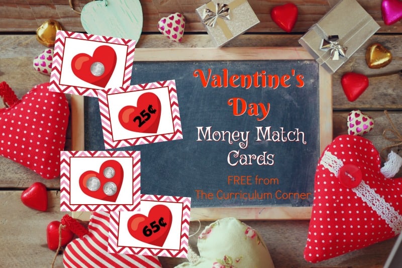These Valentine money matching cards are designed for your primary classroom. Cut out the cards and use them for an engaging seasonal math center!