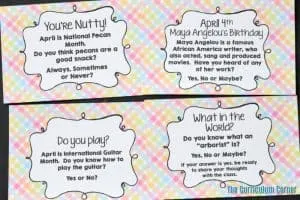 FREE April Bell Ringers from The Curriculum Corner 2