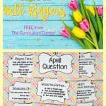 FREE April Bell Ringers from The Curriculum Corner | Second Grade, Third Grade