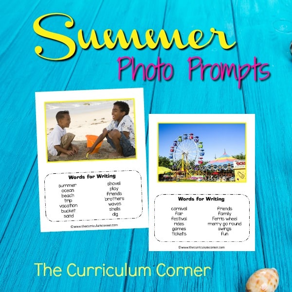 FREE Summer Photo Prompts from The Curriculum Corner