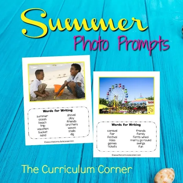 FREE Summer Photo Prompts from The Curriculum Corner