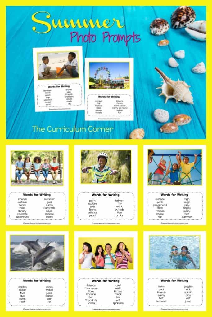 FREE Summer Photo Prompts from The Curriculum Corner 2