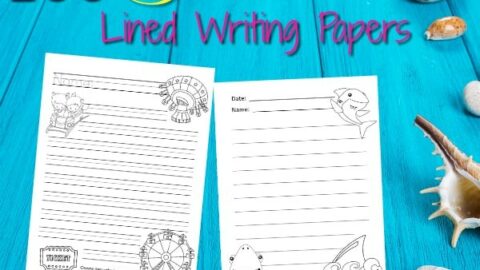FREE Summer Lined Writing Papers from The Curriculum Corner