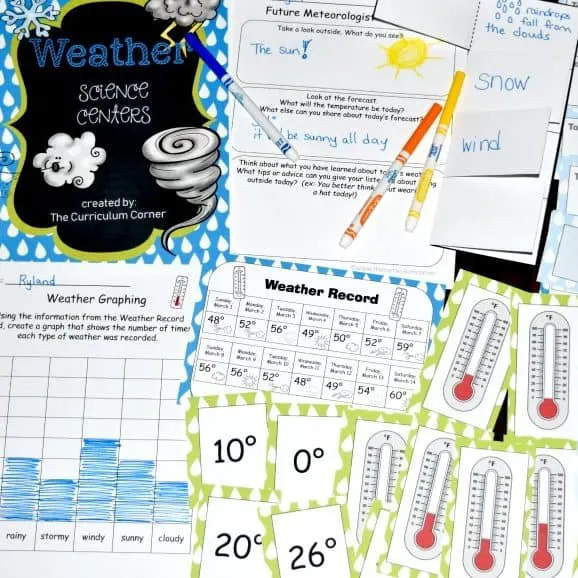 FREE Weather Centers from The Curriculum Corner
