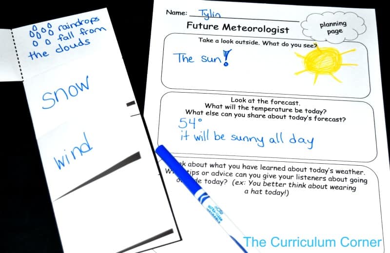 FREE Weather Centers from The Curriculum Corner 5