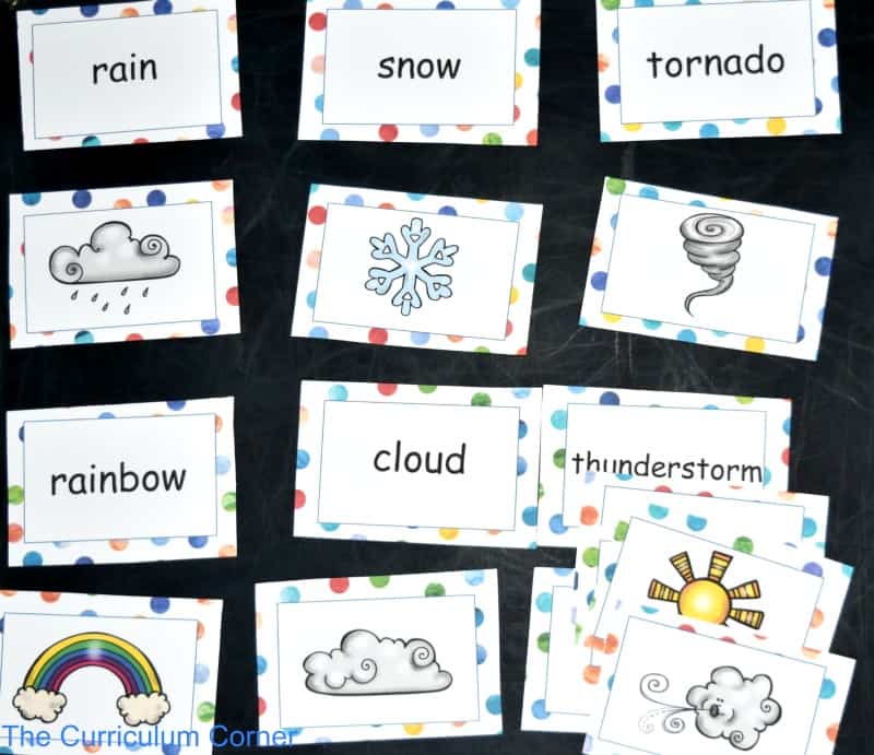 FREE Weather Word Work from The Curriculum Corner