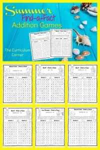 Summer Find a Fact Addition Games