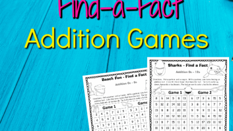 Summer Find a Fact Addition Games 2