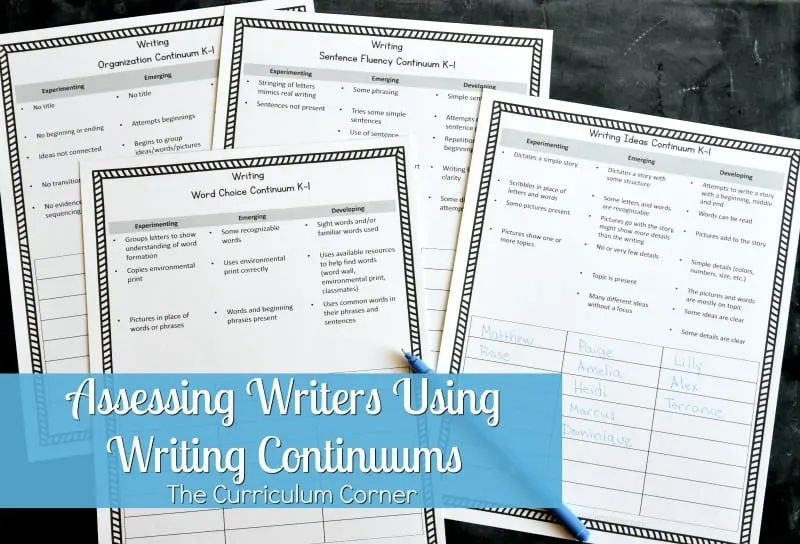 Use these writing continuums for assessing writers and student writing - they are also a useful tool for tracking student progress. 
