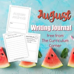 FREE August Writing Journal