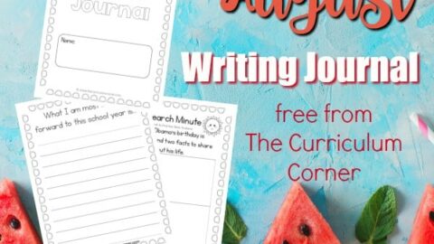 FREE August Writing Journal