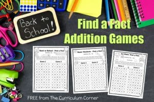 These back to school addition fact practice games are designed to offer basic fact practice in a fun and engaging format!