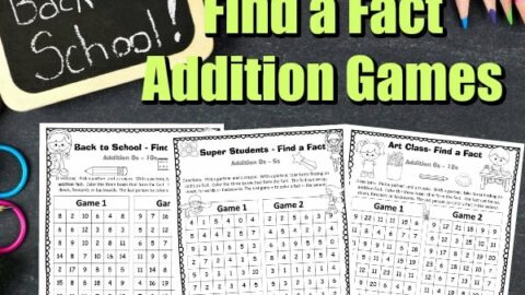 Image for Back to School Find a Fact Addition