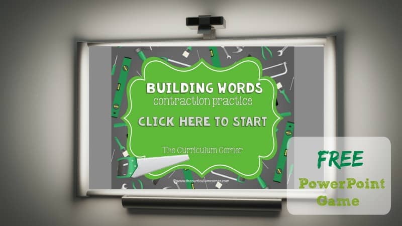 Use this Contractions PowerPoint Game to give your students contraction practice during your literacy stations. 