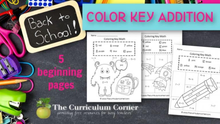 color key addition fb - The Curriculum Corner 123