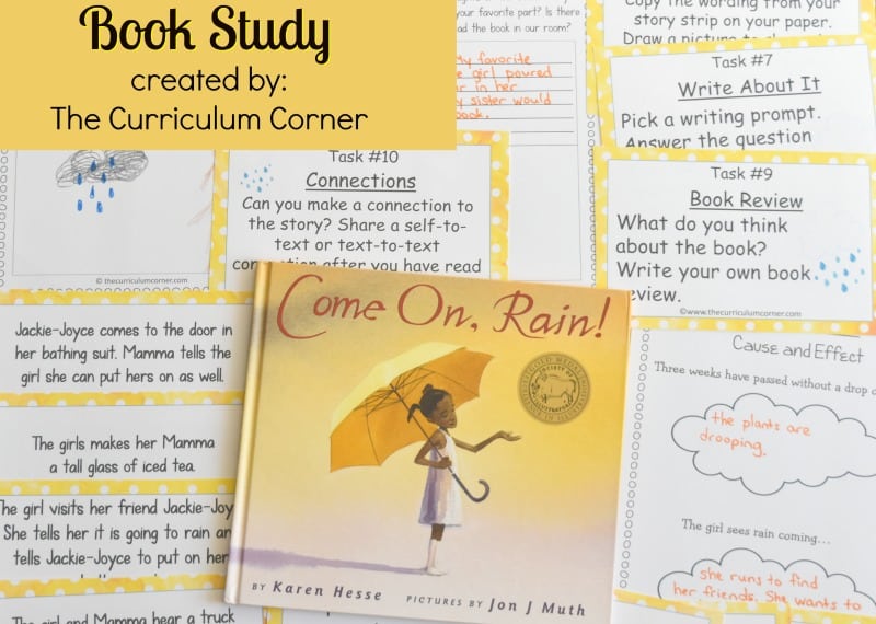 Come On, Rain! Book Study - A free literacy center set created by The Curriculum Corner