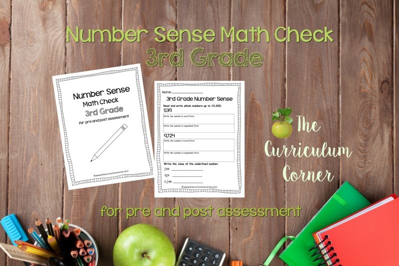 This 3rd Grade Number Sense Math Check is designed to be a pre and post assessment for number sense standards in your math classroom.