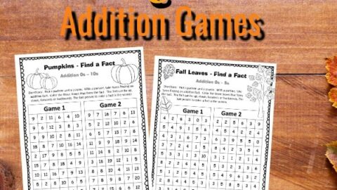 Image for Fall Find a Fact Addition Games