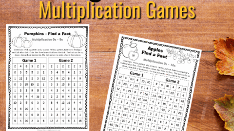 Image for Fall Find a Fact Multiplication Games