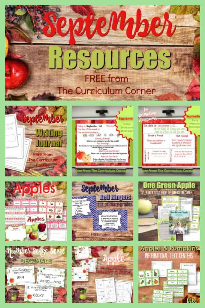 free September resources for teachers