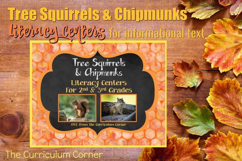 This fall informational text pack focuses on tree squirrels and chipmunks. These literacy centers are designed to help your children work with informational text during their center time.