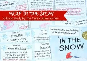 Wolf in the Snow&nbsp;Book Study - A free literacy center set created by The Curriculum Corner