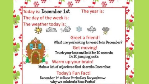 Image for Primary December Daily Welcome Messages