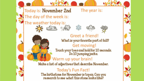 Image for November Daily Welcome Messages