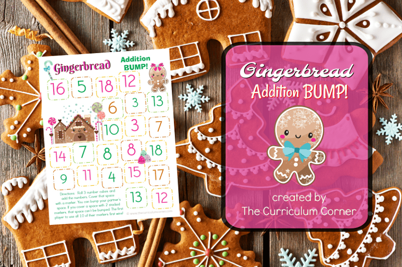 This set of free Gingerbread Addition BUMP! Games have been created to help your students work on mastering their addition facts.