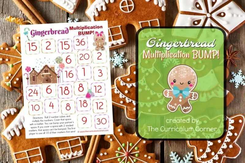 This set of free Gingerbread Multiplication BUMP! Games have been created to help your students work on mastering their multiplication facts.