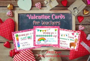 These free, cute and editable teacher Valentine cards are perfect for handing out to your students this February.