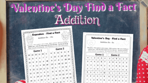 Image for Valentine's Day Addition Find a Fact Games