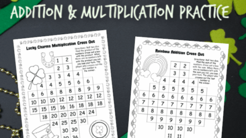 St. Patrick's Day Addition & Multiplication Cross Out Games