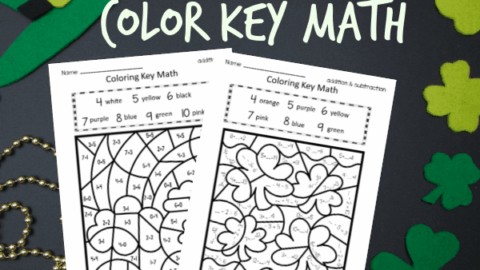 Image for St. Patrick's Day Color Key Math (add/ subtract)