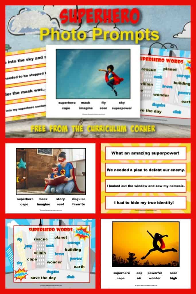 Help your students become super writers with the help of this free Superhero Photo Prompt Set. 