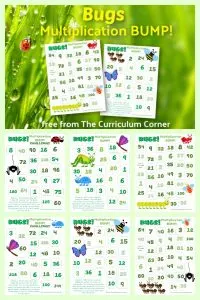 Bugs Multiplication BUMP Games! This set of free Bugs Multiplication BUMP Games have been created to help your students work on multiplication with a buggy spring theme.