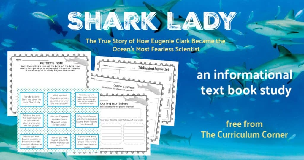 free Shark Lady book study | Eugenie Clark