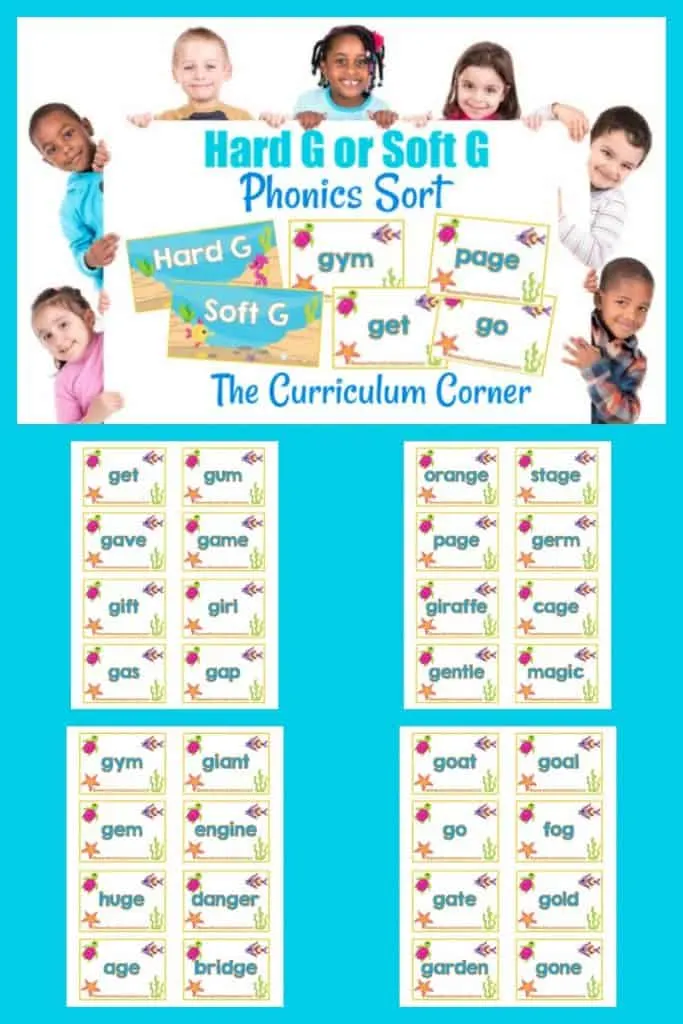 Phonics Sort Hard G or Soft G