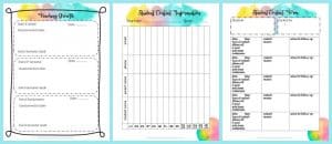Watercolor Editable Teacher Binder - The Curriculum Corner 123