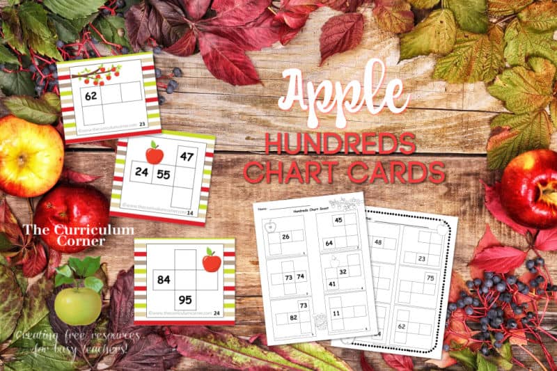 apple hundreds chart cards