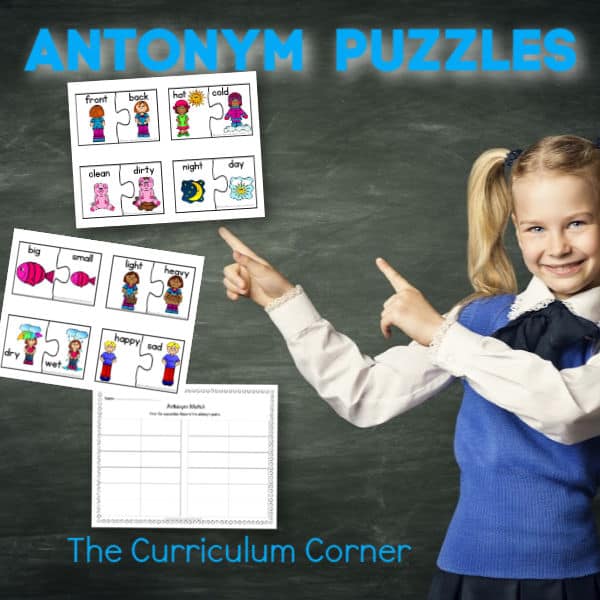 Antonym Puzzle Feature The Curriculum Corner 123