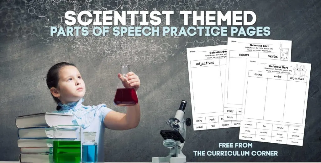 Scientist Parts of Speech Sort
