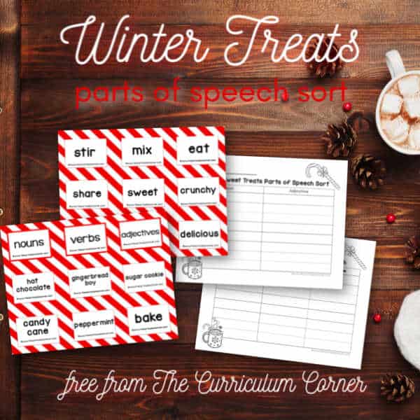 Winter Parts of Speech Sort